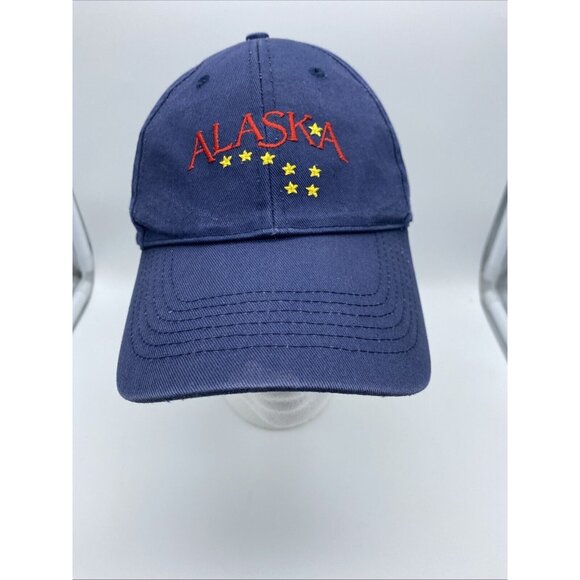 Alaska Blue Baseball Cap Hat Hook & Loop Artic Circle Enterprises - Picture 1 of 7